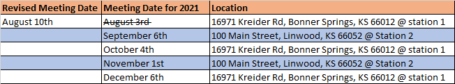 alt="Sherman Township 2021 meeting schedule"